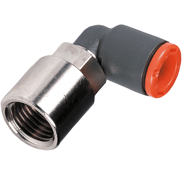 Metalwork - 2L34F01 RL34F 4mm x M5 Techno Female Elbow Fitting - pneumaticsystems