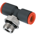 Metalwork - 2L35007 RL35 6mm x 1/8 Techno Tee Pneumatic Fitting - pneumaticsystems