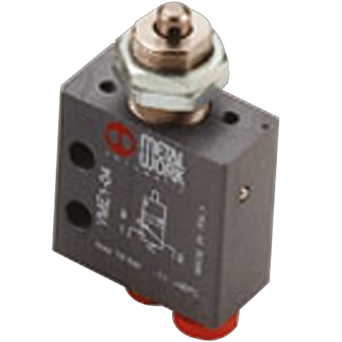 Metalwork - W3501000400 Vme Valve 3/2 NC Panel Plunger 4mm Axial - pneumaticsystems
