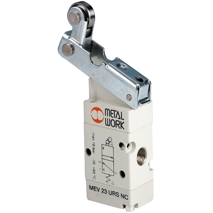 Metalwork - 7001000600 S70 1/8 3/2 NC Roller Trip Pneumatic Valve - pneumaticsystems