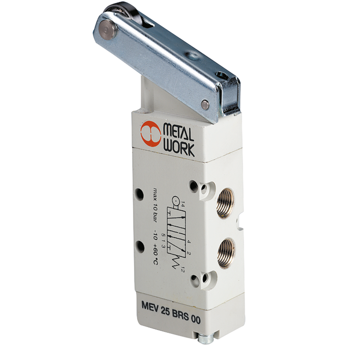 Metalwork - 7001000510 S70 Series 1/8 5/2 Roller Lever Pneumatic Valve - pneumaticsystems