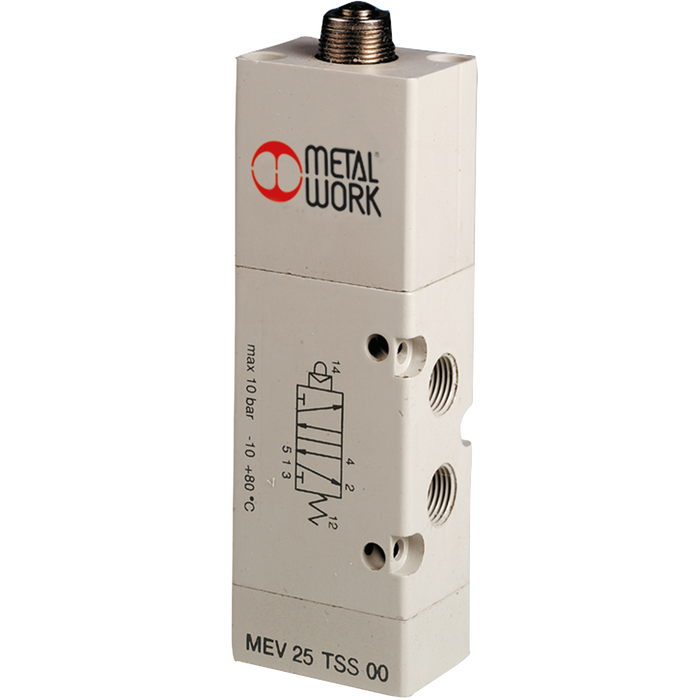 Metalwork - 7001000210 S70 Series 1/8 5/2 Plunger Operated Pneumatic Valve - pneumaticsystems