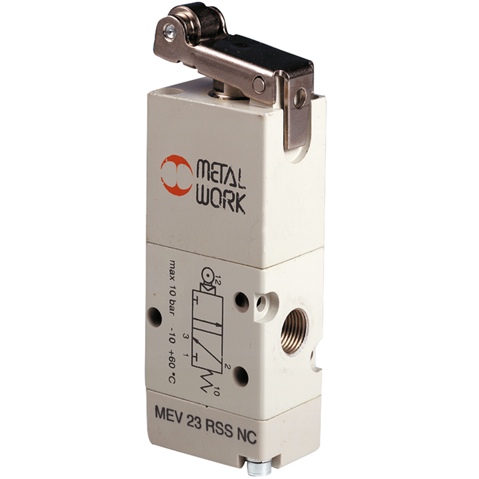 Metalwork - 7001000400 S70 1/8 3/2 Assisted Roller Pneumatic Valve - pneumaticsystems