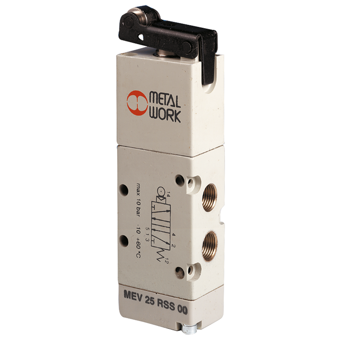 Metalwork - 7001000410 S70 1/8 5/2 Assisted Roller Pneumatic Valve - pneumaticsystems