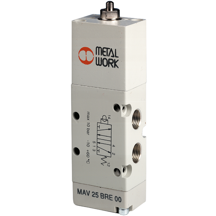 Metalwork - 7010001900 S70 Series 1/8 5/2 Pneumatic Valve for Buttons - pneumaticsystems