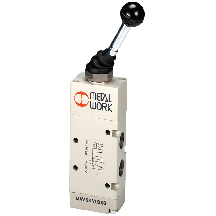 Metalwork - 7020001700 S70 1/4 5/2 Lever Operated Pneumatic Valve - pneumaticsystems