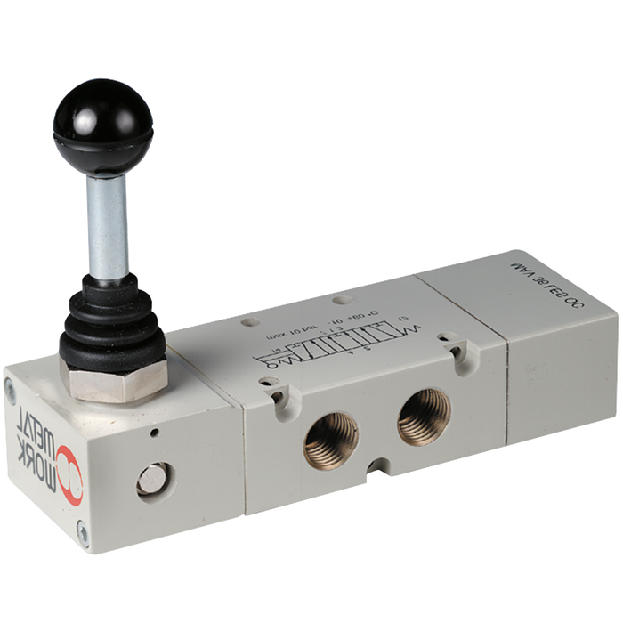 Metalwork - 7020000900 S70 1/4 5/3 90 Degree Lever/Spring Open Center Valve - pneumaticsystems