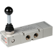 Metalwork - 7020001100 S70 1/4 5/3 90° Lever/Spring Pressure Center Manual Valve - pneumaticsystems
