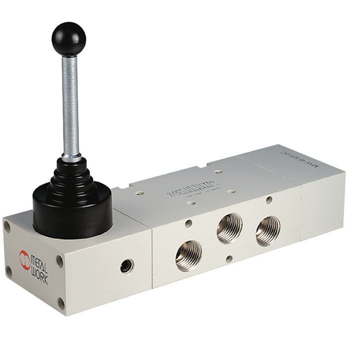 Metalwork - 7030000500 S70 1/2 5/3 90 Degree Lever/Lever Closed Center Valve - pneumaticsystems