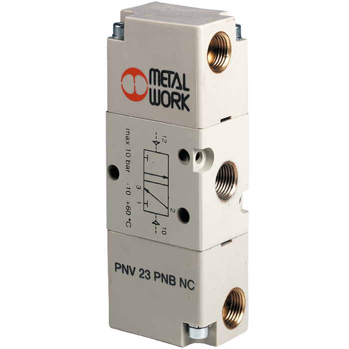 Metalwork - 7010010100 S70 1/8 3/2 NC Pilot/Pilot Pneumatic Valve - pneumaticsystems