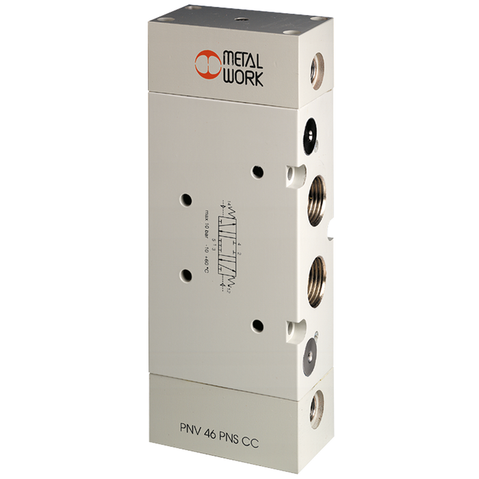 Metalwork - 7030012200 S70 1/2 5/3 Pilot/Spring Normally Open Pneumatic Valve - pneumaticsystems