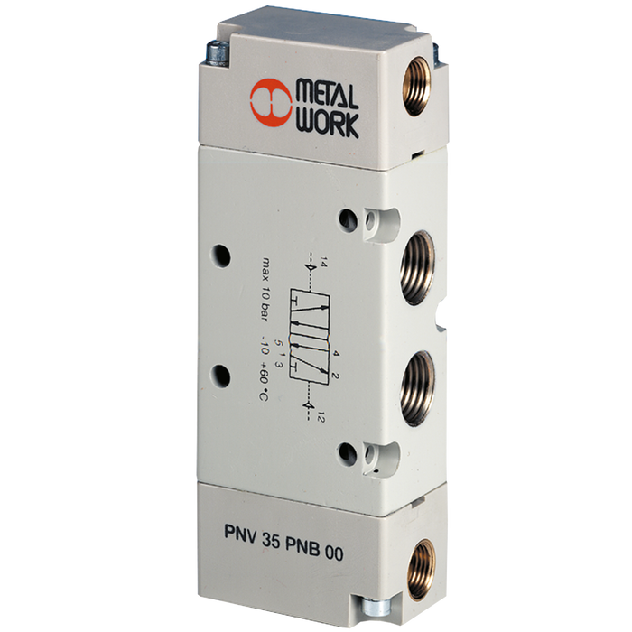 Metalwork - 7020011200 S70 1/4 5/2 Pilot/Pilot Pneumatic Valve - pneumaticsystems