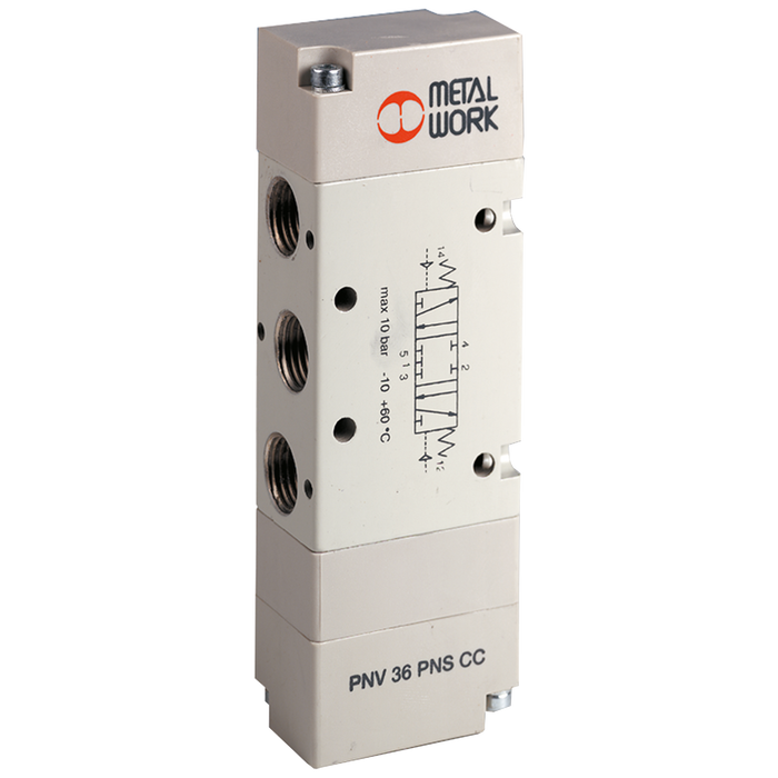Metalwork - 7020012300 S70 1/4 5/3 Pilot/Pilot Pressure Closed Valve - pneumaticsystems