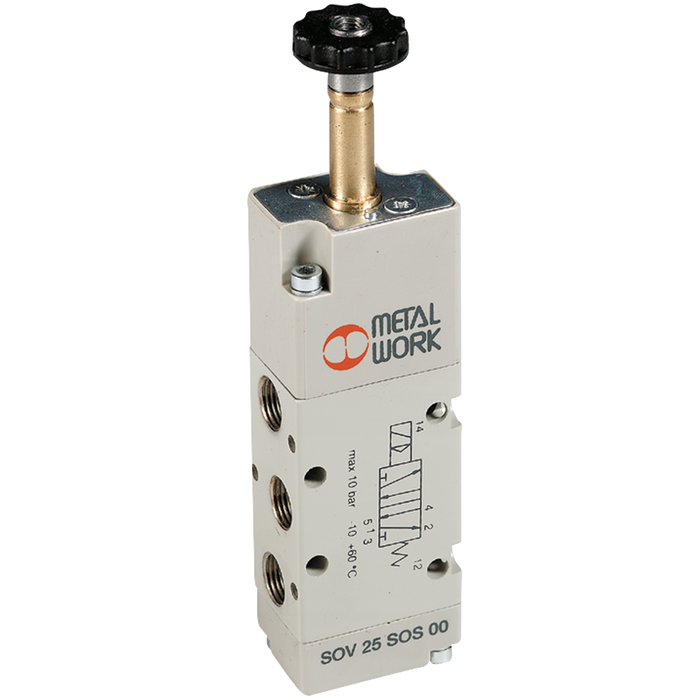 Metalwork - 7010021100 S70 Series 1/8 5/2 Solenoid/Spring Pneumatic Valve - pneumaticsystems