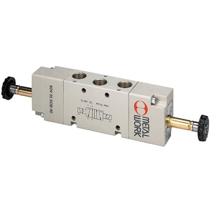 Metalwork - 7020021200 S70 1/4 5/2 Double Solenoid Valve - pneumaticsystems