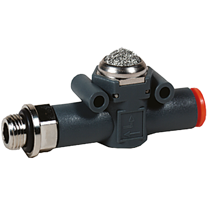 Metalwork - 9063311 Line On Line Quick Exhaust Valve 8mm In-Line and 1/4 Out-Line - pneumaticsystems