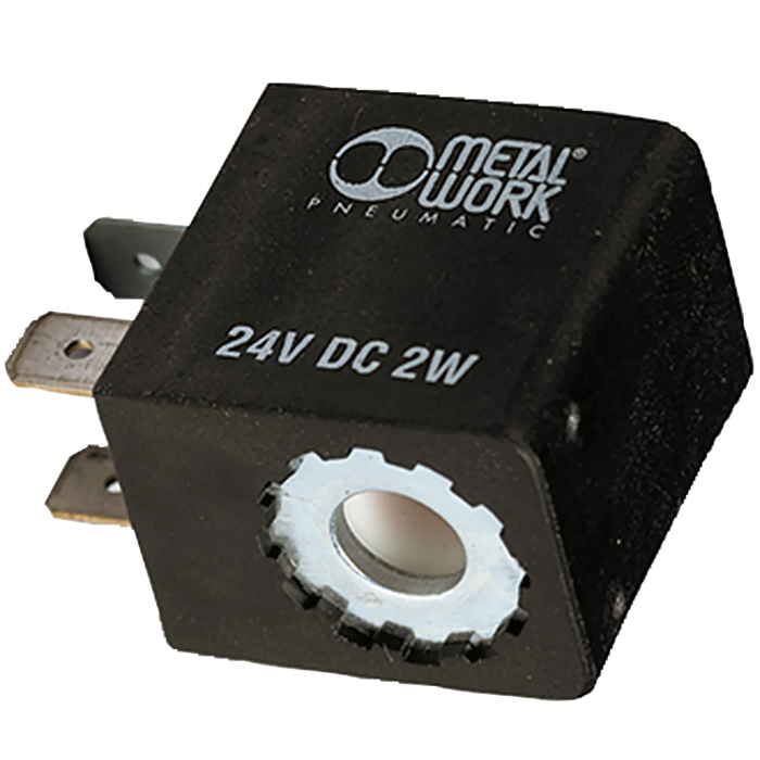 Metalwork - W0216000101 22mm Solenoid Coil 24VDC 2W 9.2mm Hole - pneumaticsystems