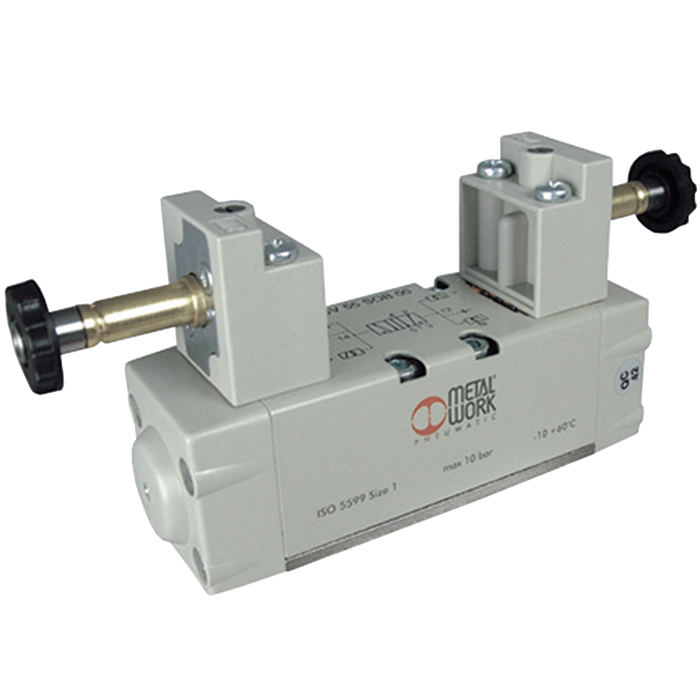 Metalwork - 7051021100 ISO 1 5/2 Solenoid/Spring Pneumatic Valve - pneumaticsystems