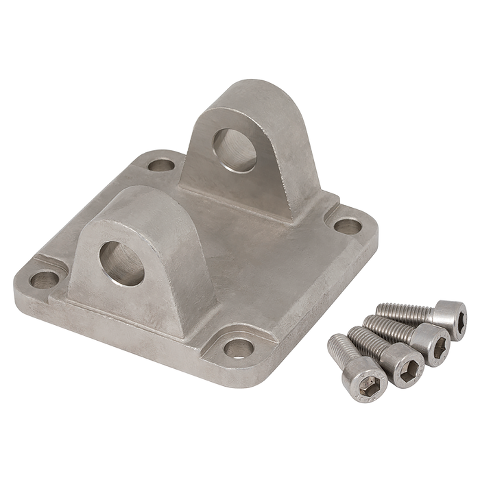 Metalwork - W095X802003 Stainless Steel 80mm Bore Female Hinge Cylinder Mounting - pneumaticsystems