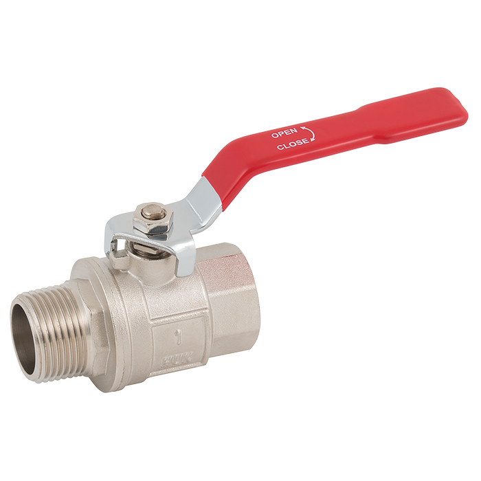 FT Pro - BV13-38 3/8" BSPT M X 3/8" BSPP F Red Lever Handle - pneumaticsystems