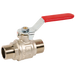 FT Pro - BV538-1 1" BSPP Brass Ball Valve Red Lever Handle - pneumaticsystems