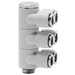6Mm X 1/8 Bspp Tri Adj Twin Banjo 6 Out