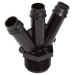 FT Pro - 28PHA55 3/4" BSPP Male X 13MM OD Male BSPP Y Piece, Triple Barb OD Threaded Stud - pneumaticsystems