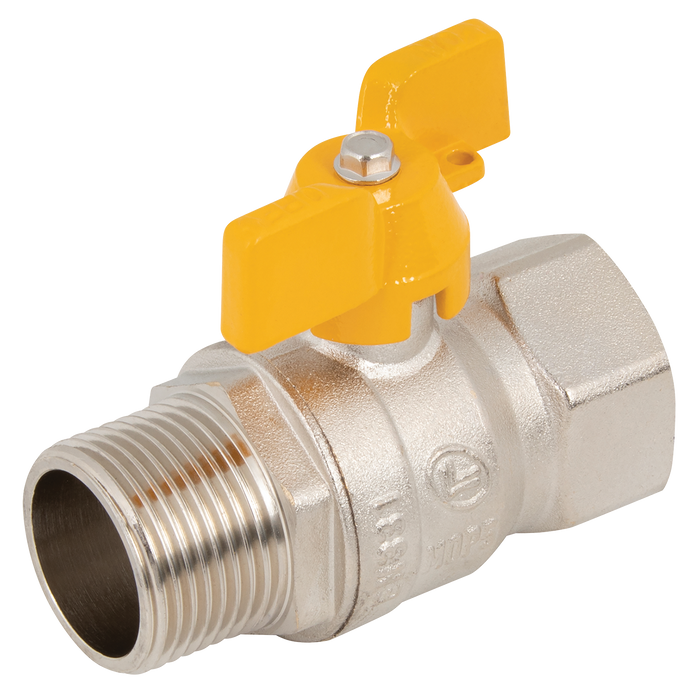 FT Pro - 1074-12 1/2" BSP Brass Ball Valve Gas App Butterfly Handle - pneumaticsystems