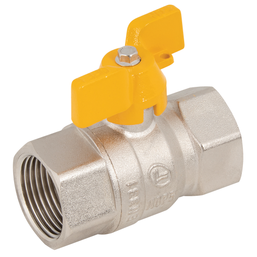 FT Pro - 1072-1 1" BSP Brass Ball Valve Gas App Butterfly Handle - pneumaticsystems