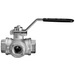 1.1/2" Bspp Brass Ball Valve 1/2"Bspf T Port