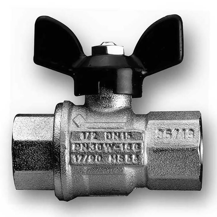 4" Bspp Brass Ball Valve Yellow Plastic Coated