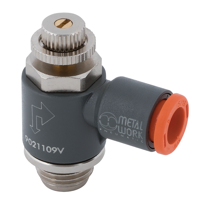 Metalwork - 9021215B MRFT/B 12mm x 3/8 Flow Regulator Fitting - pneumaticsystems