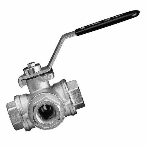 1.1/2" Bspp Brass Ball Valve L Port