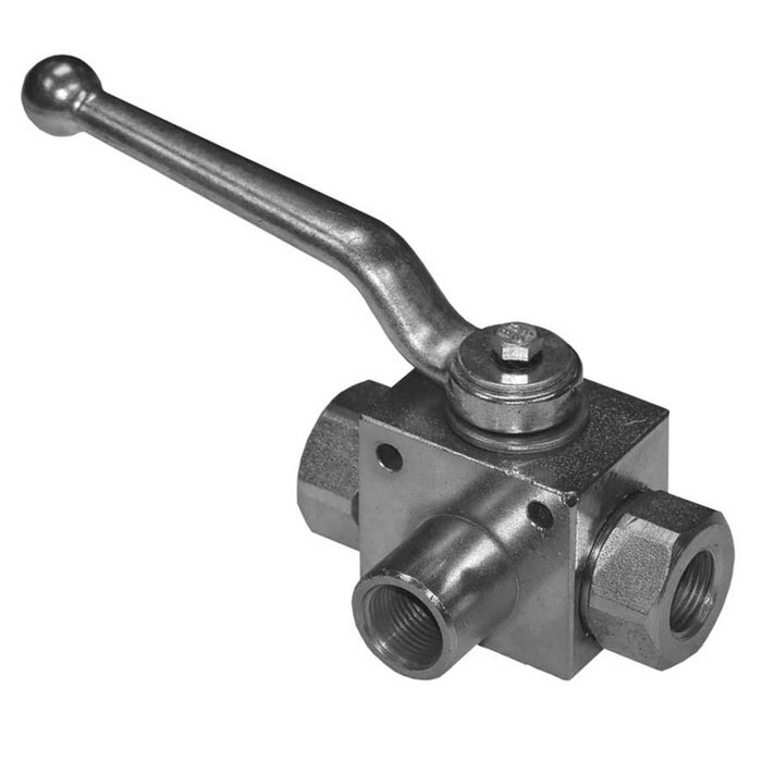 1/4" Bspp Carbon Steel Ball Valve T Port