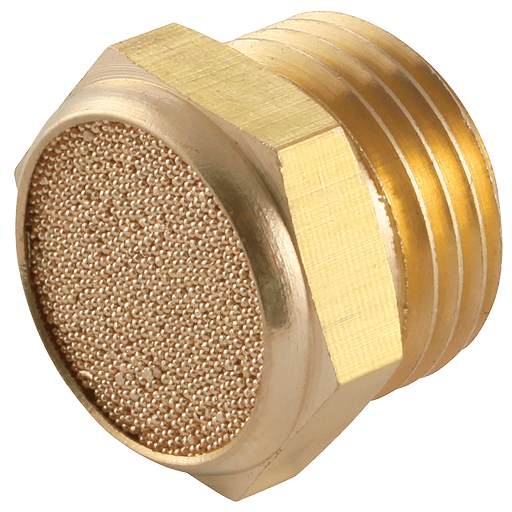 FT Pro 1/8" BSPP Male Flat Silencer Brass 1866398 - pneumaticsystems