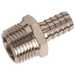 FT Pro - 3040-4-M5 M5 x 4mm ID Male Straight Hose Tails, Nickel Plated Brass - pneumaticsystems