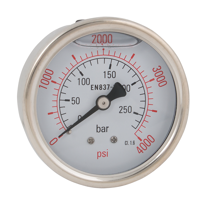 FT Pro - 2020-0343 1/4" BSP Pressure Gauge Glycerine Filled - pneumaticsystems