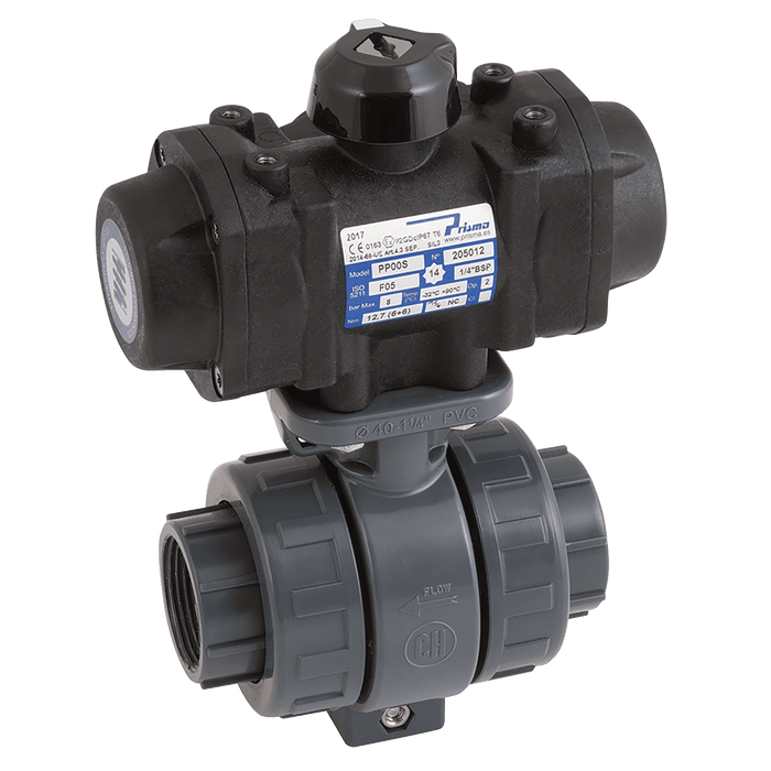 FT Pro - 1279040 1.1/4" BSP SA 2 Way PVC/Viton Valve - pneumaticsystems