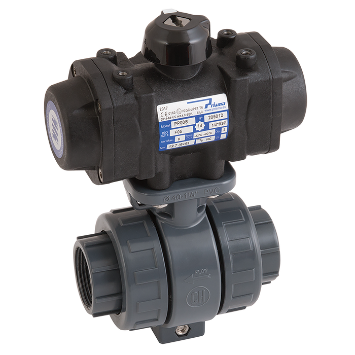 FT Pro - 1281020 1/2" BSP DA 2 Way PVC/Viton Valve - pneumaticsystems