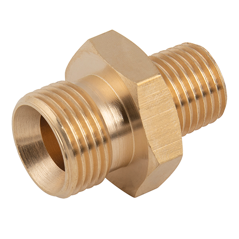 FT Pro - UP2-12-34P 3/4" BSPP Male X 1/2" BSPT Male Unequal Adaptor - pneumaticsystems