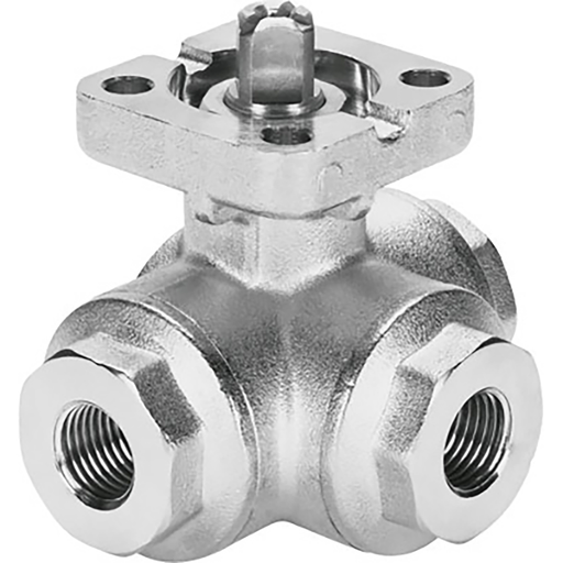 1/2" Bspp 316 Ss Ball Valve 3/2-Way Pn63