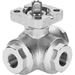 1.1/2" Bspp 316 Ss Ball Valve 3/2-Way Pn63