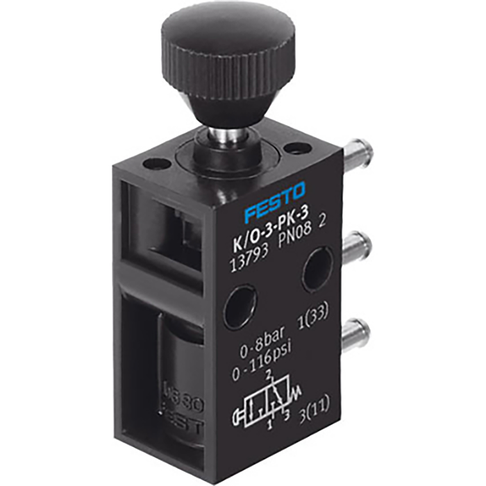 K/O-3-Pk-3 Pushbutt. Valve