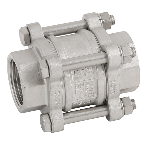 FT Pro - 2026C-3 3" BSP SS 3PC Spring Check Valve - pneumaticsystems