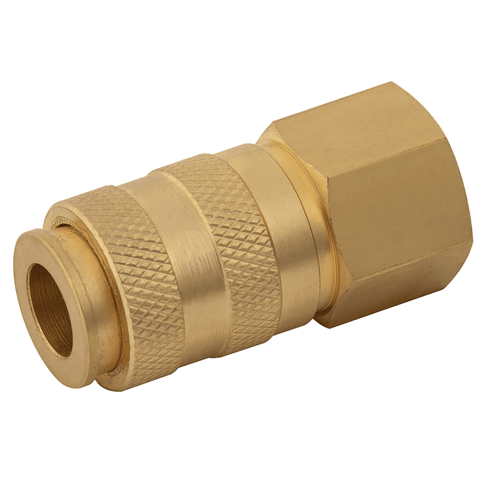 FT Pro - B25B06F ECF06B - 3/8" BSPP Female SRS-25 Brass Coupling - pneumaticsystems