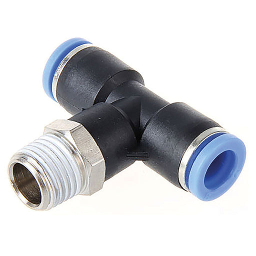 FT Pro - PB3/8-02 1/4" BSPT Male X Mm OD Stud Tee - pneumaticsystems