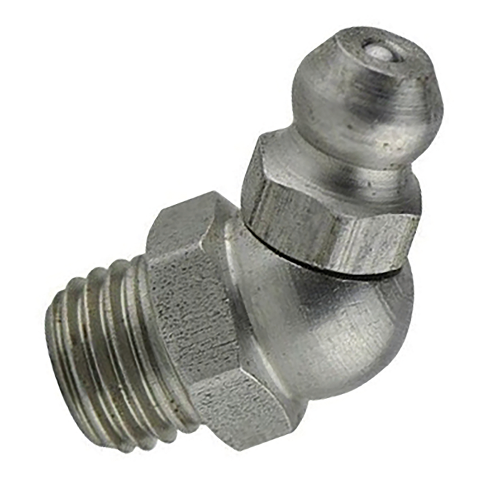 FT Pro - SSGN0445 1/4" BSPT 45° Elbow Grease Nipple - SS - pneumaticsystems