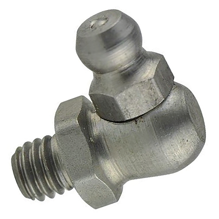 FT Pro - SSGNU0490 1/4" UNF 90° Elbow Grease Nipple - SS - pneumaticsystems