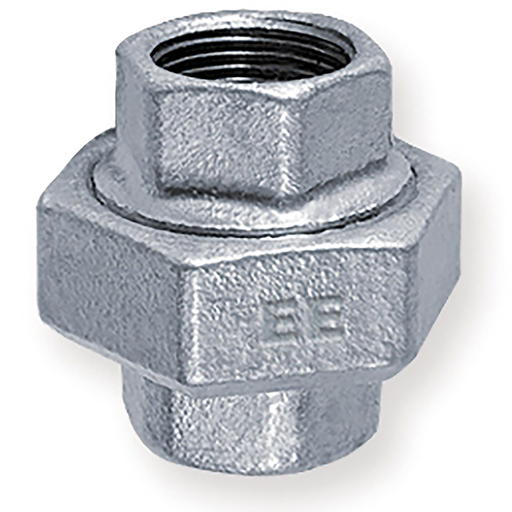 FT Pro - GFEU04 1/4" BSP Galvanised Female Equal Union (Taper Seat) - pneumaticsystems
