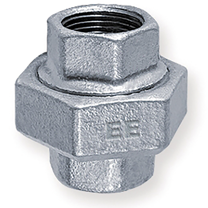 FT Pro - GFEU04 1/4" BSP Galvanised Female Equal Union (Taper Seat) - pneumaticsystems